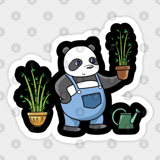 Panda gardener Sticker by theanimaldude